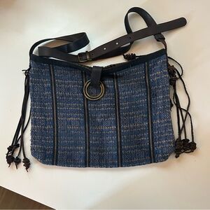 Jadetribe Woven Hobo with leather tassels and adjustable strap